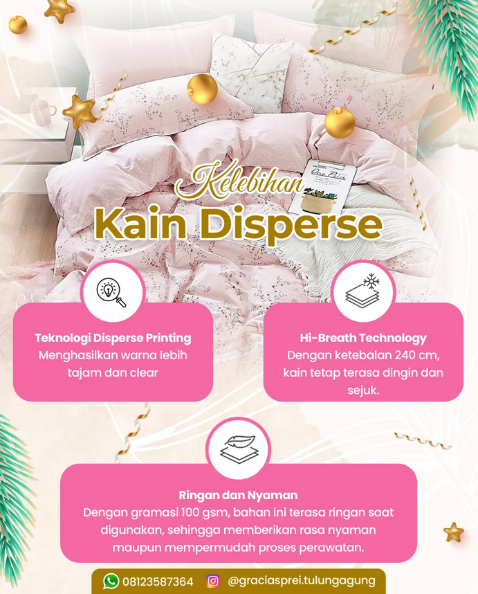 <p>Sprei cantik itu bukan cuma soal motif tapi jug